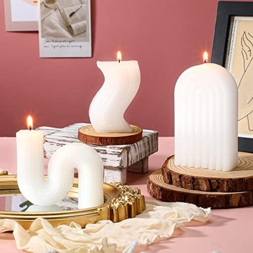 3 Pcs Aesthetic Candle Cool Candles Cute Candles Decorative Candles S Shaped Arch Shaped U Shaped Ca | Amazon (US)