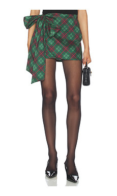 Show Me Your Mumu Iva Bow Skirt in Mistletoe Plaid from Revolve.com | Revolve Clothing (Global)