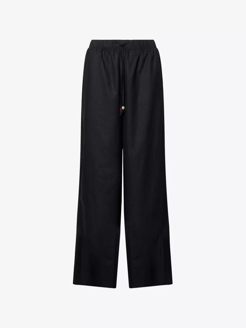 Palermo Wide-Leg Linen-Blend Trousers | Selfridges