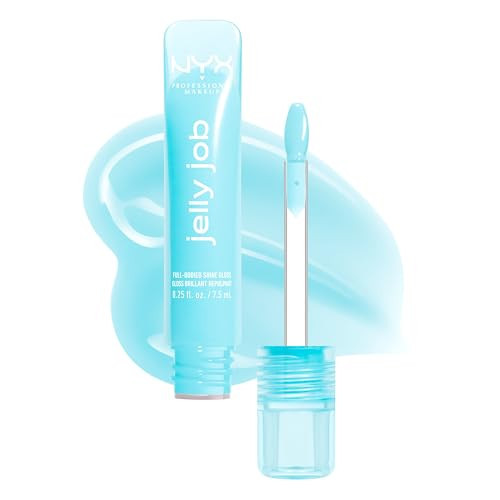 NYX PROFESSIONAL MAKEUP Jelly Job Lip Gloss, Lip Tint Gloss with Full-Bodied, Smoothing, and Hyper-Glossy Shine - Jelly Frost (Icy Blue) | Amazon (US)