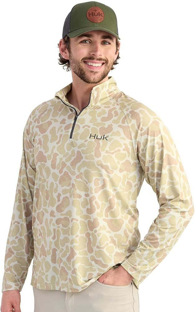 HUK Men's Airweight 1/4 Zip, Lightweight Performance Long Sleeve Pullover With Upf Sun Protection | Amazon (US)