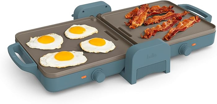 bella 10"x 20" Ceramic Fold-n-Store Dual Temp Griddle, Fits-anywhere™ Kitchenware, EverGood™ ... | Amazon (US)