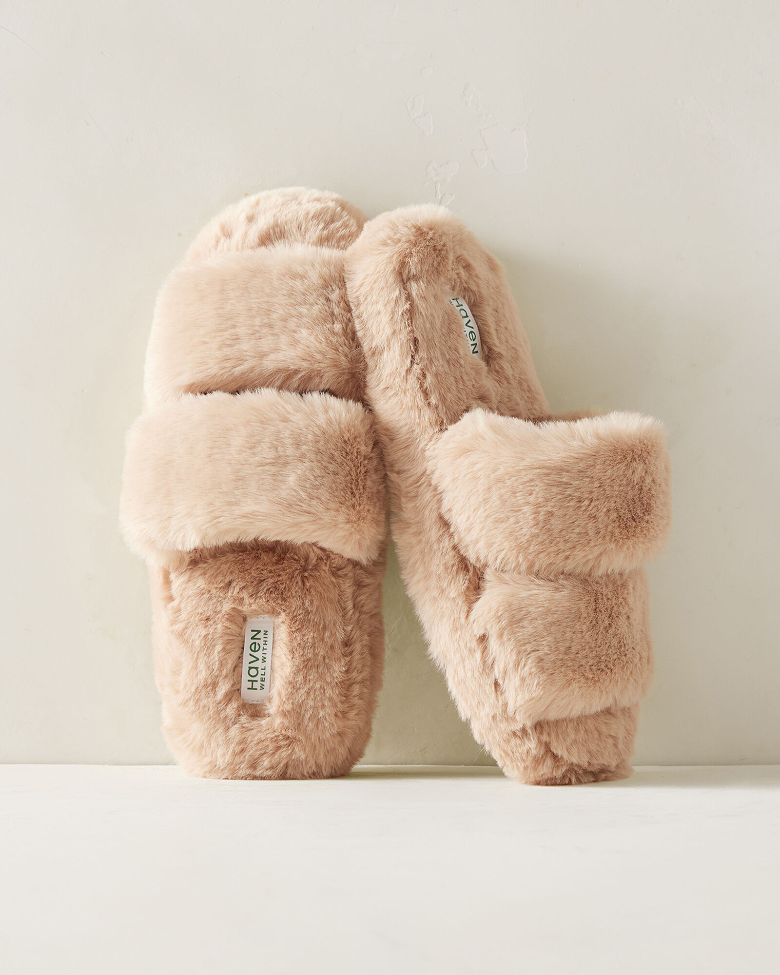Faux Fur Banded Slippers | Haven Well Within