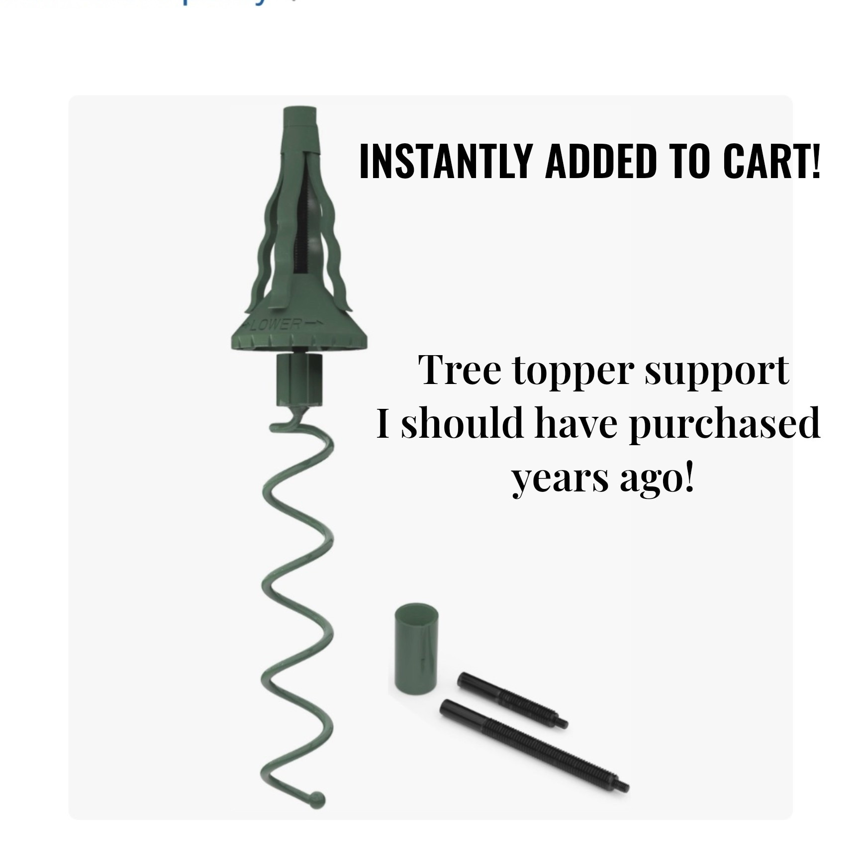 Tree topper support I should have purchased years ago! 

Instantly added to cart. 

Smart Amazon Christmas find under $25!

#LTKSeasonal #LTKHoliday #LTKHome