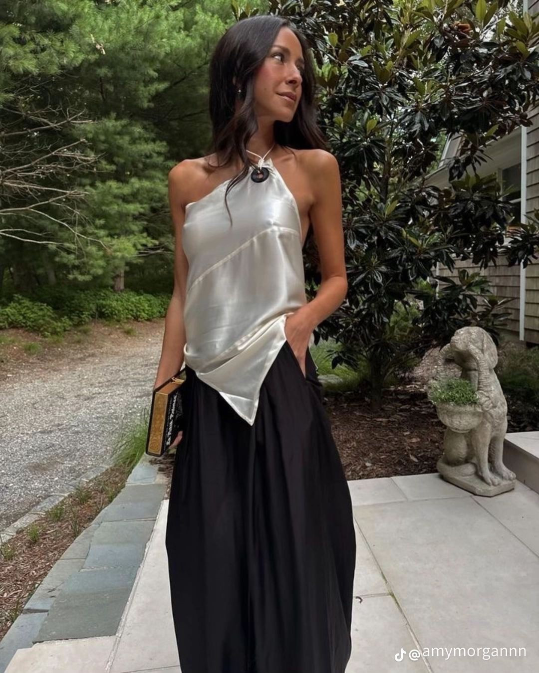 #MinimalistOutfit #EveningStyle #SummerDinnerOutfit #ChicOutfitIdeas #NeutralStyle #DateNightLook #EffortlessStyle #TimelessFashion #SilkTop #BlackAndWhiteOutfit #UnderstatedElegance #MonochromeLook #GoingOutOutfit #PinterestOutfits #CoolGirlStyle

#LTKSeasonal #LTKStyleTip