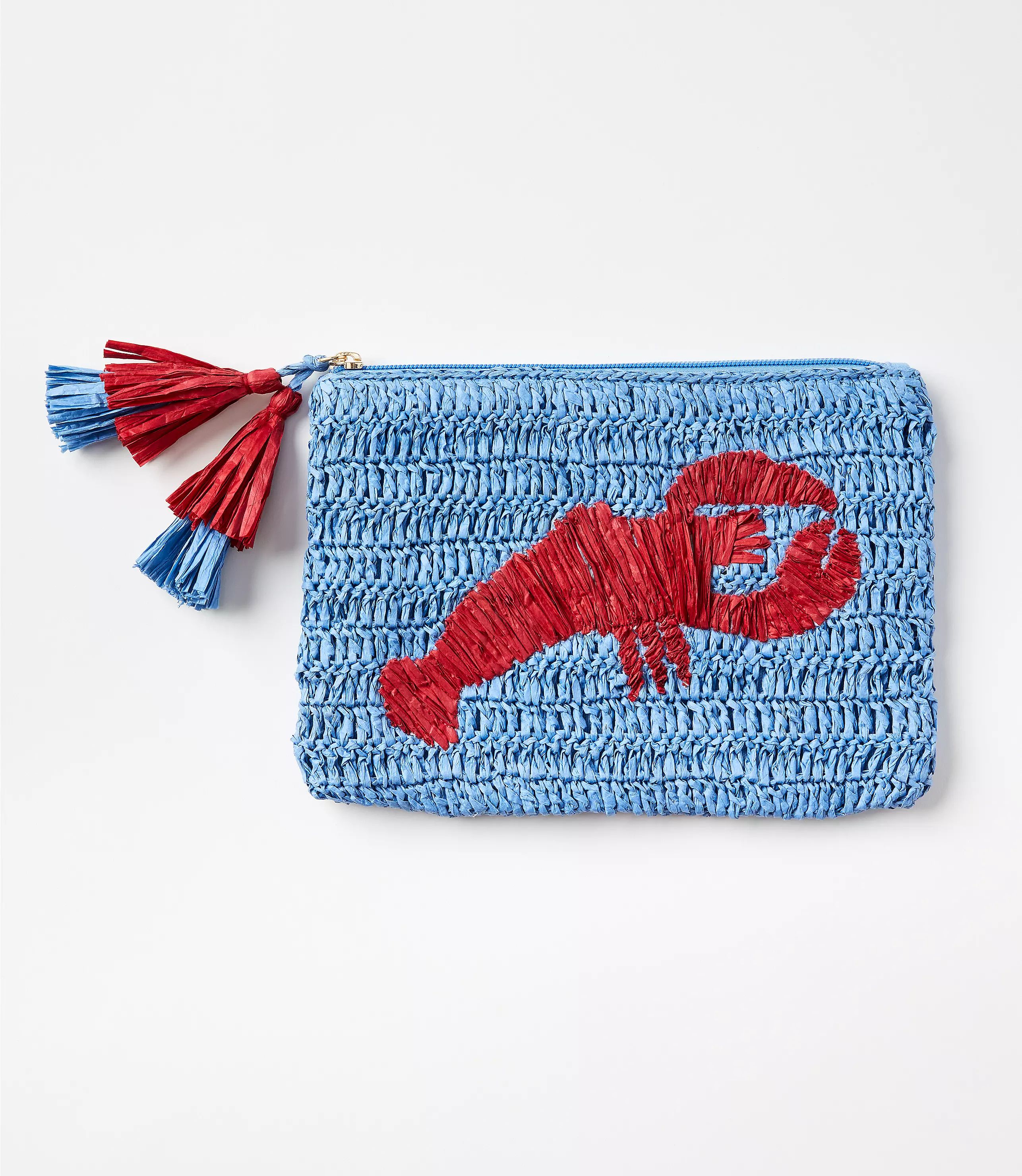 Lobster Raffia Pouch | LOFT