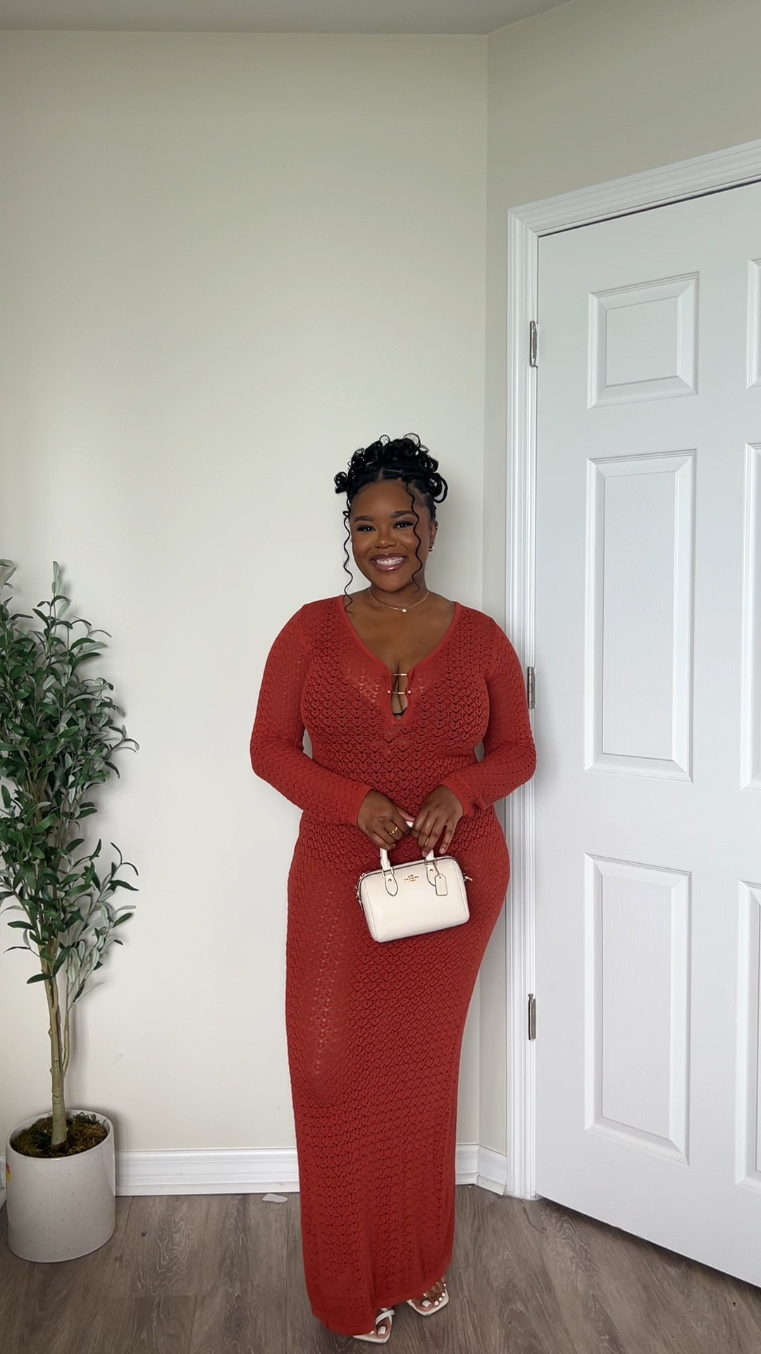 Summer bikini rust orange mesh cover up. Perfect for any body shape #summer #summeroutfit #summerdress #summerbikini #curvyfashion #beachoutfit 

#LTKsalealert #LTKstyletip #LTKswim