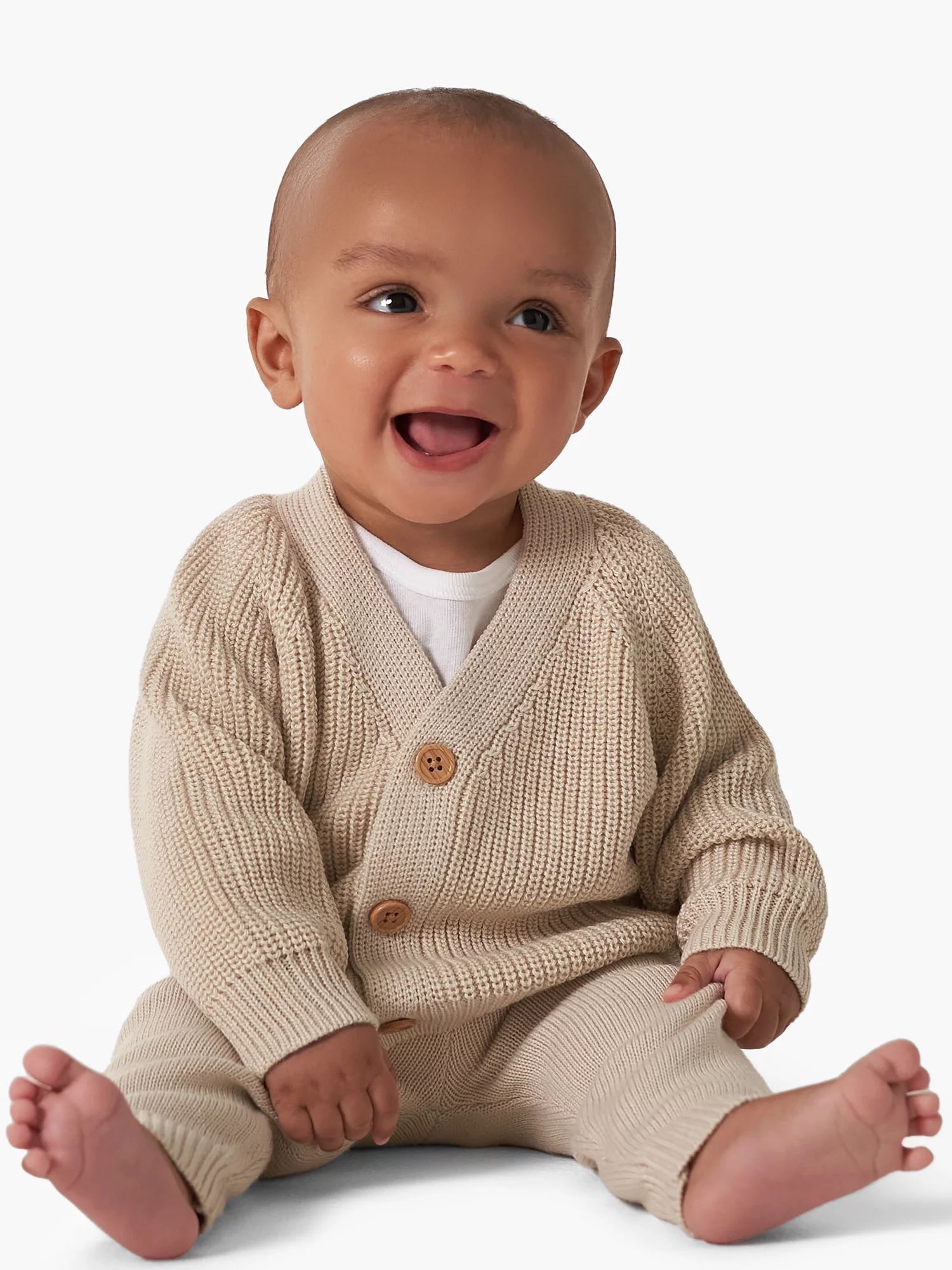 Modern Moments By Gerber Baby Unisex Knit Cardigan Sweater & Jogger Set, 2 Piece, Sizes 0/3-24M | Walmart (US)