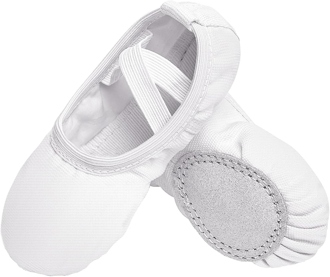 Stelle Canvas Ballet Shoes Toddler Girls Ballet Slippers No-Tie Boys Dance Shoes | Amazon (US)