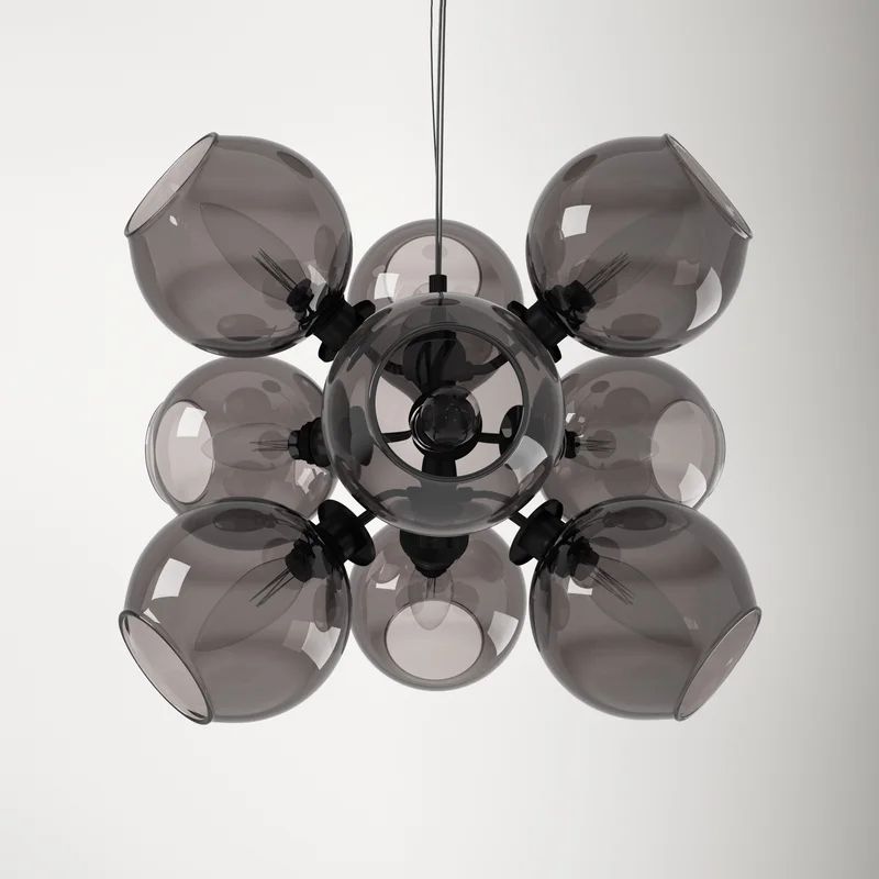 Vera 9 Light Metal Dimmable Sputnik Chandelier | Wayfair North America