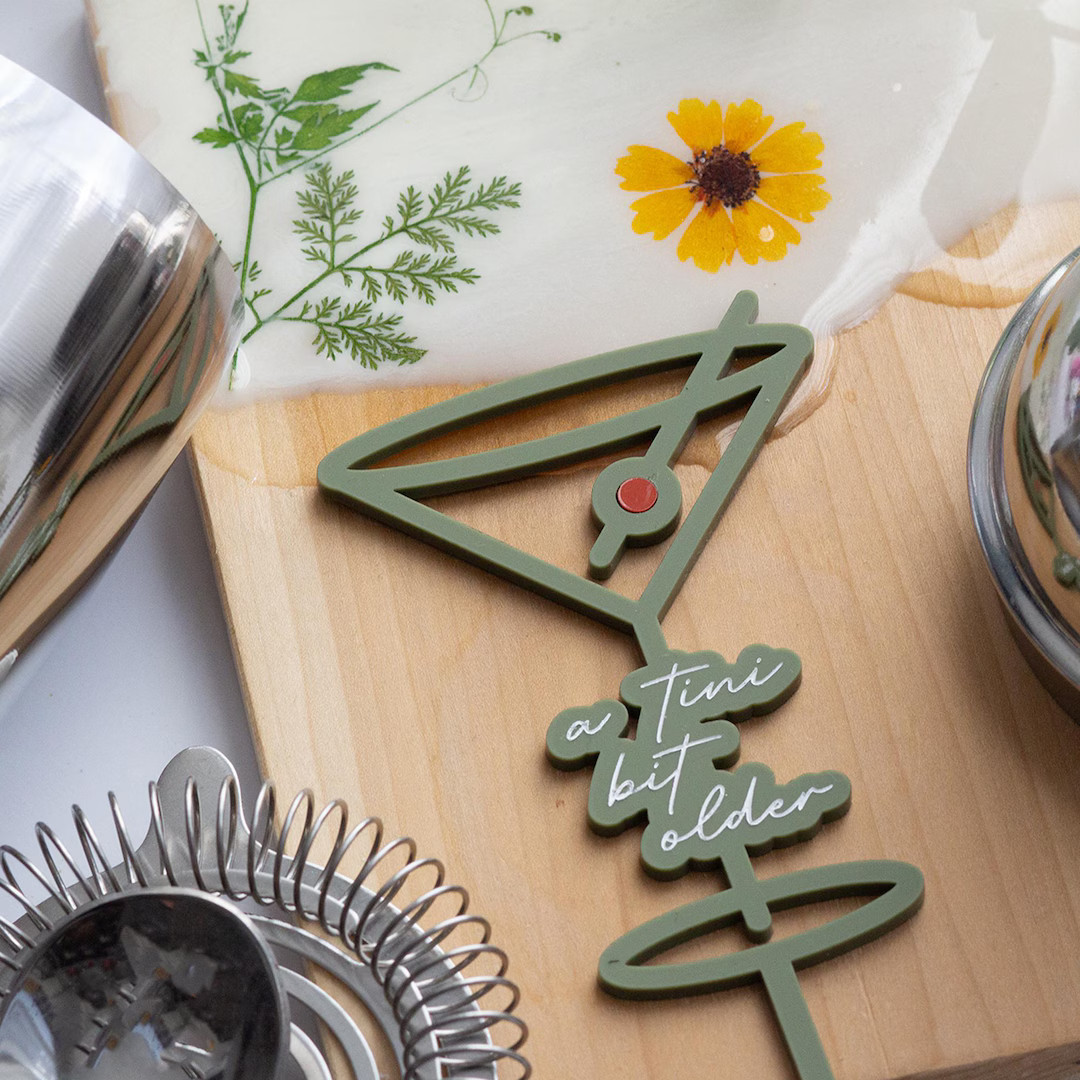 A Tini Bit Older Cake Topper, Cake Topper, Tini Bit Older, Martini Party, Dirty Martini Party, Bi... | Etsy (US)