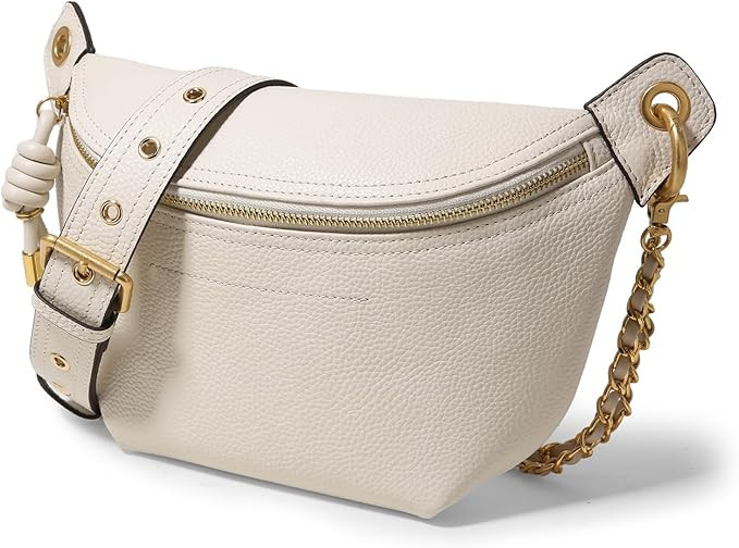 Genuine Leather Waist Packs for Women, Fashion Fanny Pack Belt Bag, Luxury Designer Trendy Crossb... | Amazon (US)