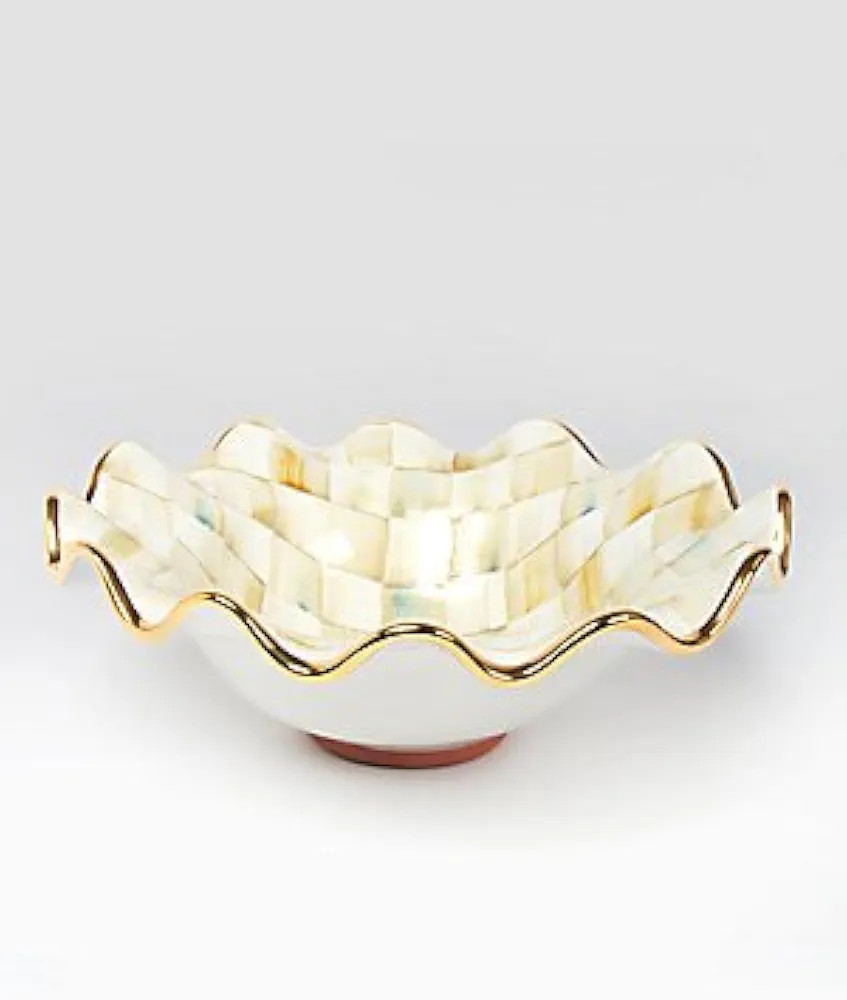 MacKenzie-Childs Parchment Check Medium Serving Bowl | Amazon (US)