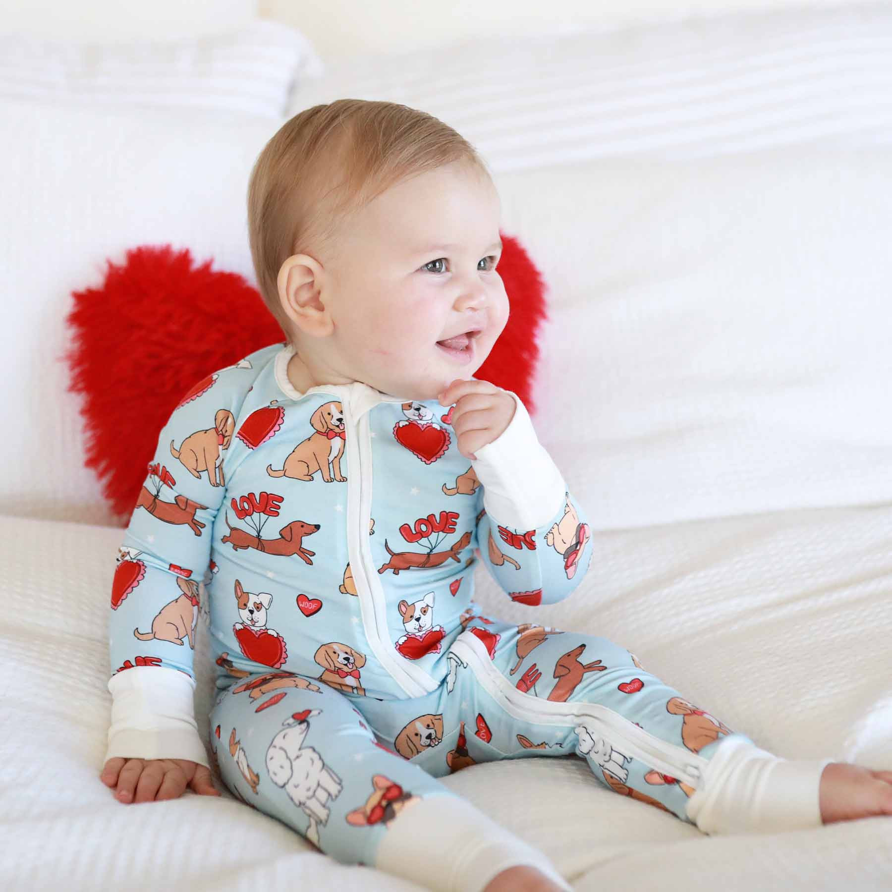 Pups & Kisses Convertible Zip Romper | Caden Lane