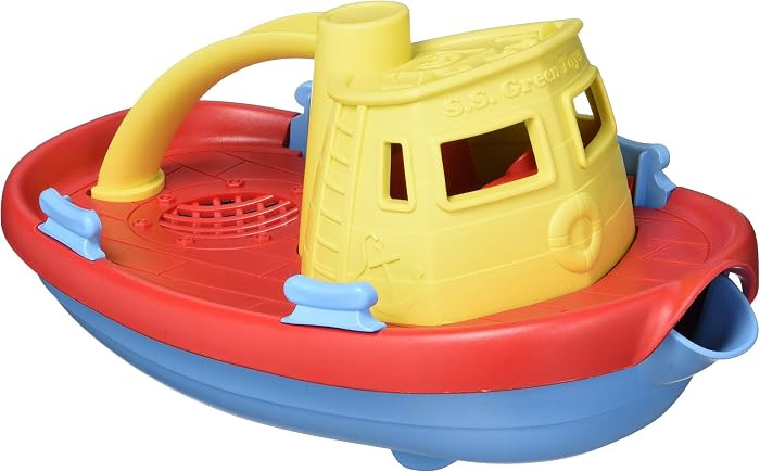 Green Toys Tugboat, Assorted CB - Pretend Play, Motor Skills, Kids Bath Toy Floating Pouring Vehi... | Amazon (US)