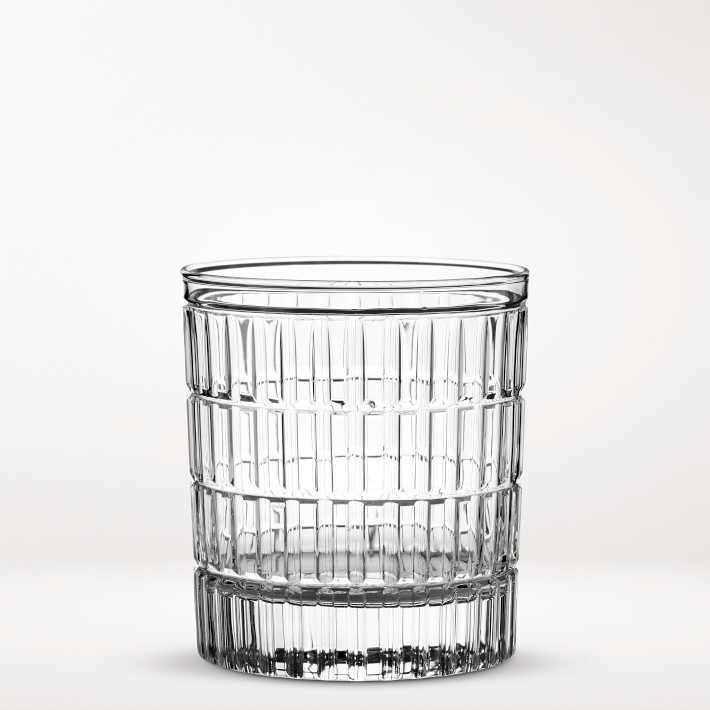 Bamboo Cut Double Old-Fashioned Glasses, Set of 4 | Williams-Sonoma
