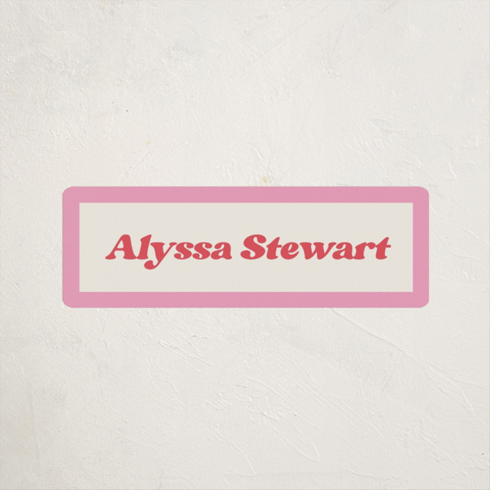 "Nola" - Customizable Custom Name Labels in Pink by Megan Davis. | Minted
