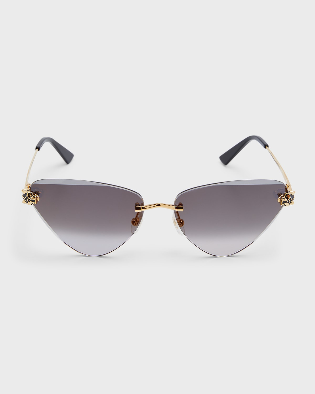 Panthère Rimless Cat-Eye Metal Sunglasses | Neiman Marcus