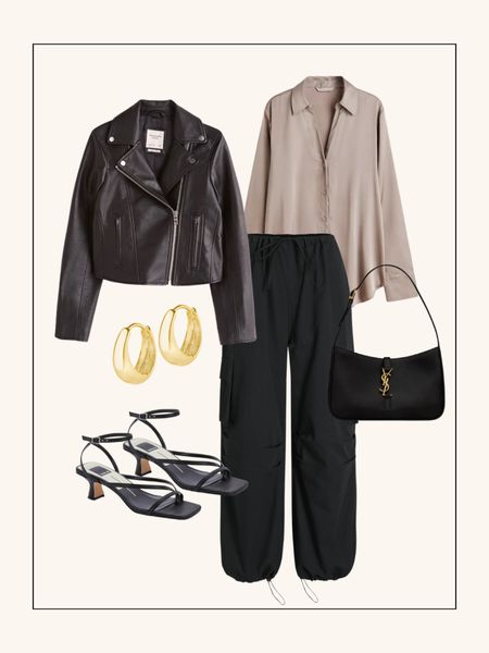 WAYS TO WEAR // Spring Wardrobe Staples 🌷 Build your base with staples like a leather jacket & satin blouse and add in something trending like a parachute pant!

#LTKshoecrush #LTKSeasonal #LTKstyletip