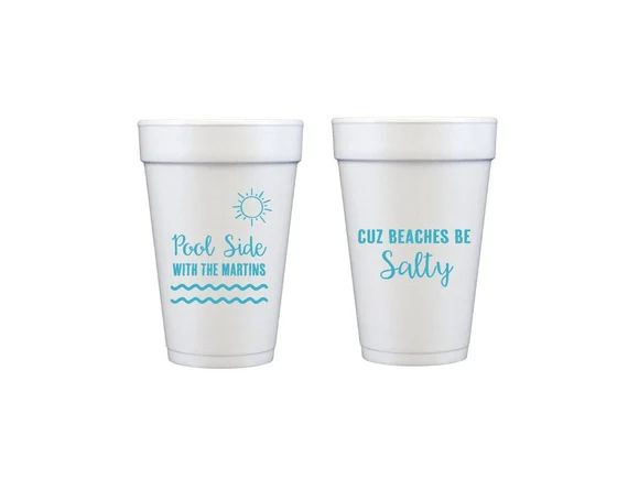 Pool Party Cups Pool Side Cause Beaches Be Salty Pool Cups | Etsy | Etsy (US)