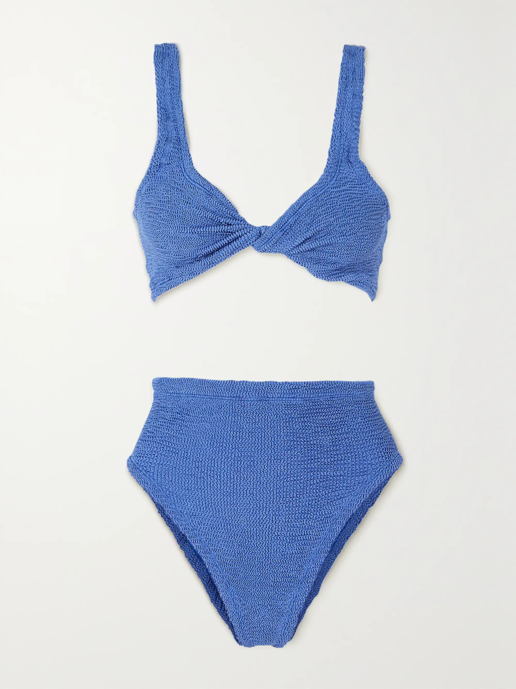 + NET SUSTAIN Jamie twist-front seersucker bikini | NET-A-PORTER (US)