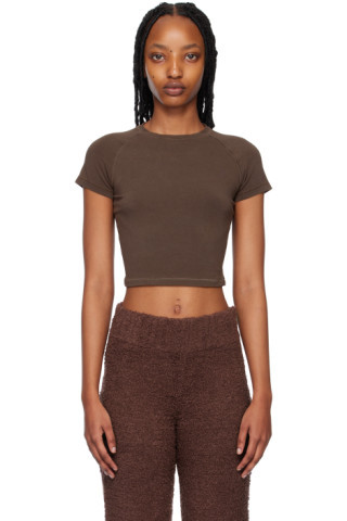 SKIMS - Brown New Vintage T-Shirt | SSENSE