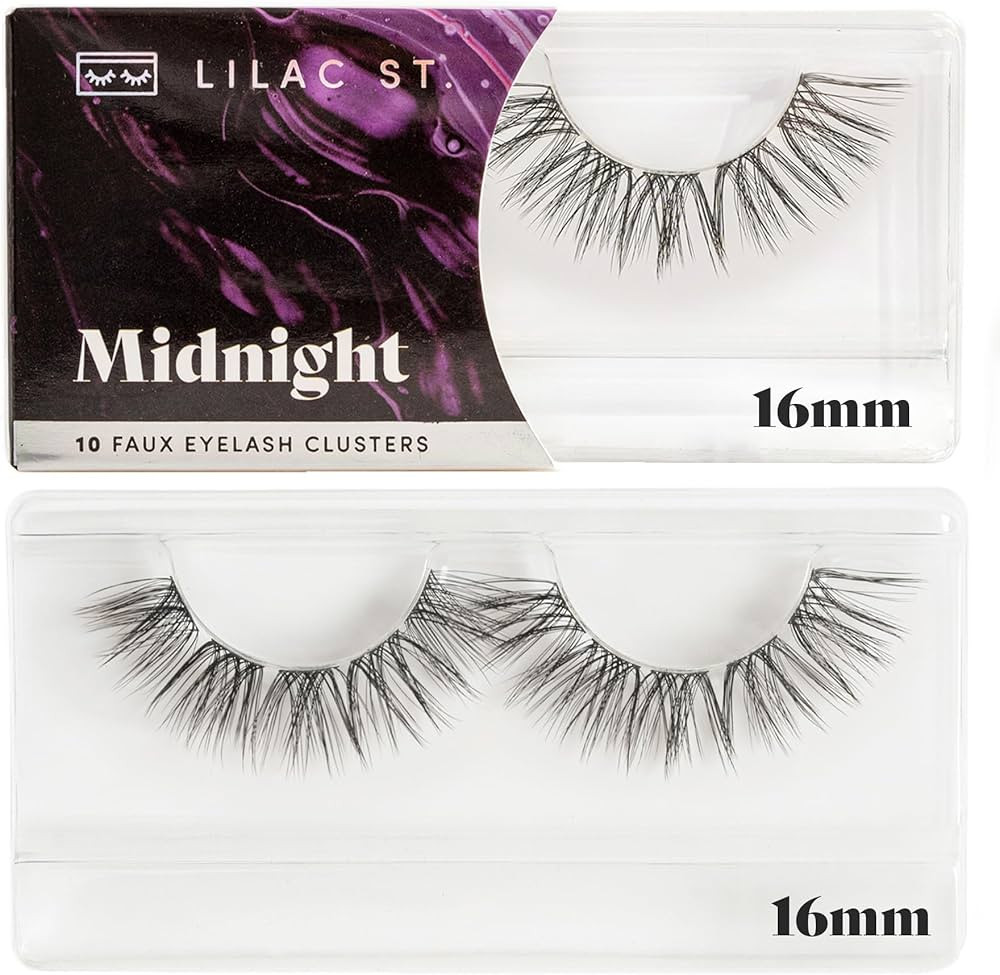 Lilac St - Midnight Dramatic Faux Eyelash Clusters (16mm) - Dark & Lush - DIY Lash Extension Wisp... | Amazon (US)