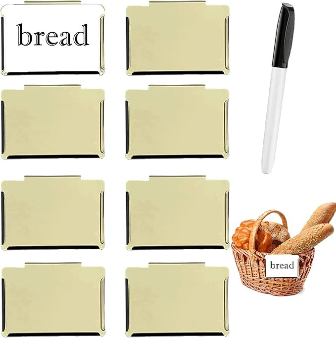 Amazon.com : Gold Clip Label Holders Basket Labels for Home Kitchen Storage Basket Bins 2.5 x 3.5... | Amazon (US)