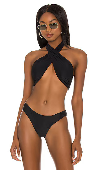 x REVOLVE Talie Bikini Top in Black | Revolve Clothing (Global)