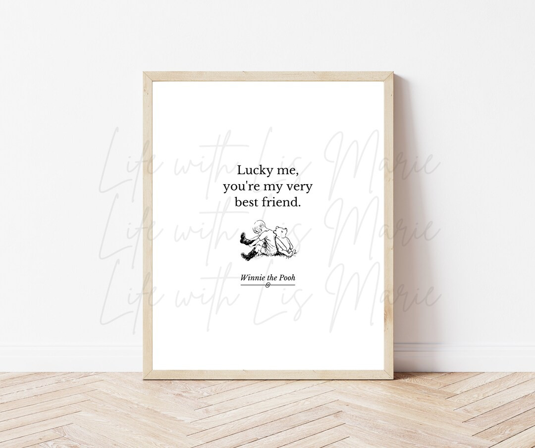 Lucky Me, You're My Very Best Friend DIGITAL DOWNLOAD Winnie the Pooh | Etsy (US)