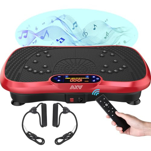 AXV Vibration Plate Fitness Platform Exercise Machine Vibrating Lymphatic Drainage Shaking Full Body Shaker Workout Vibrate Stand Shake Board Sport Gym for Weight Loss Fat Burner for Women Men | Amazon (US)