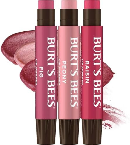Burt's Bees Christmas Gifts, Lip Shimmer Nude Collection, Tinted Lip Balm Stick, Moisturizing for... | Amazon (US)