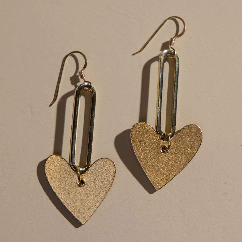 Gold Satin Milas | Nickel and Suede