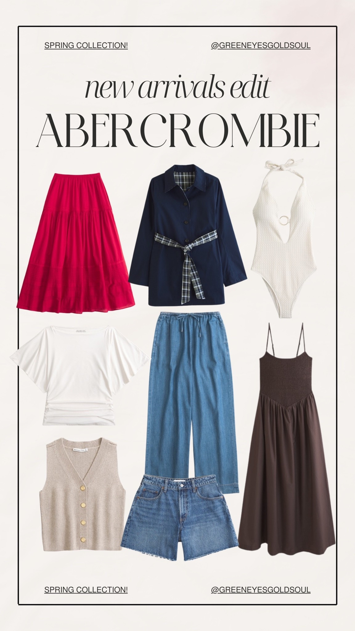 Abercrombie new arrivals - spring edition 🌼

Skirt, spring collection, spring wear, chambray, midi dress, vest, bathing suit, swimsuit, one piece, summer, denim shorts 

#LTKWorkwear #LTKU