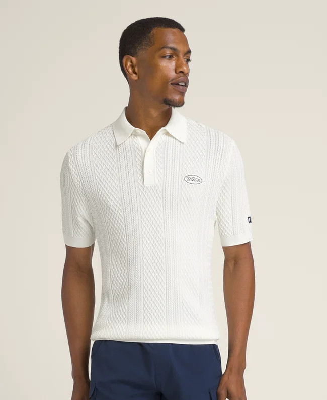 Wilson Men's Biltmore Cable Knit Polo | Wilson Sporting Goods
