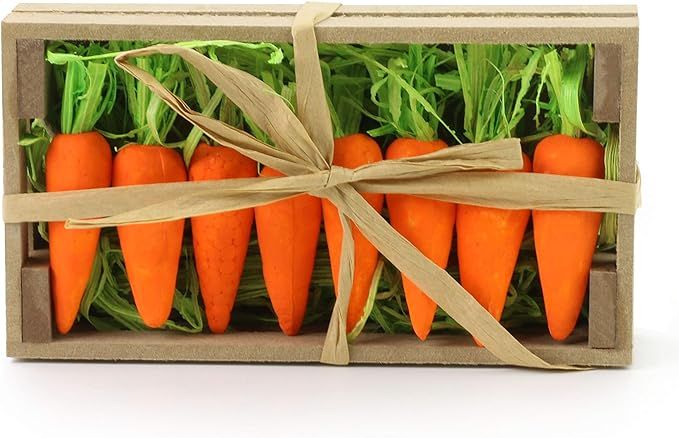 Wewill 8PCS Lifelike 2‘’ Artificial Easter Carrots Foam Craft Ornaments Bunny Girl Gifts Spri... | Amazon (US)