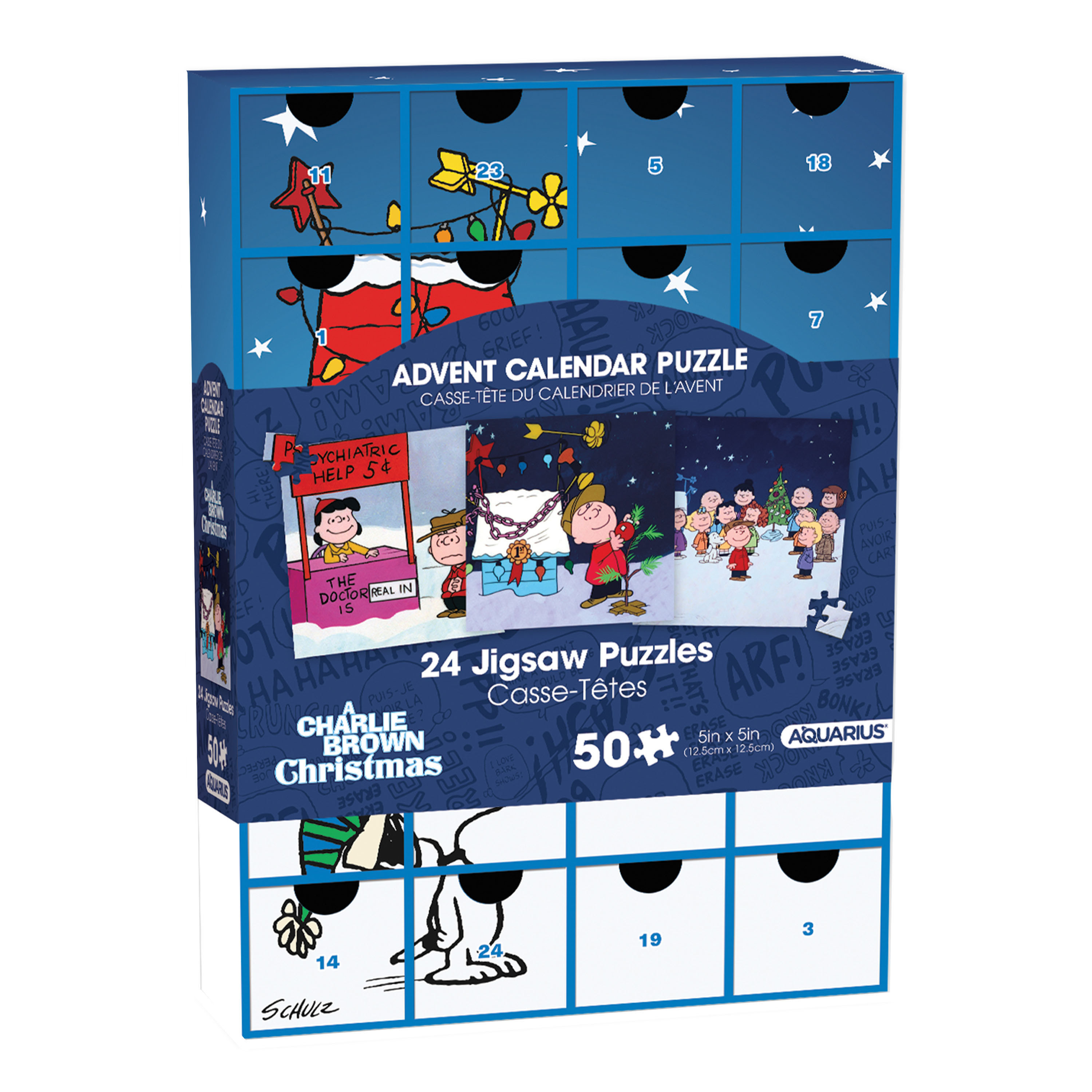 Peanuts Charlie Brown Christmas 50 Piece Puzzle Advent Calendar | World Market