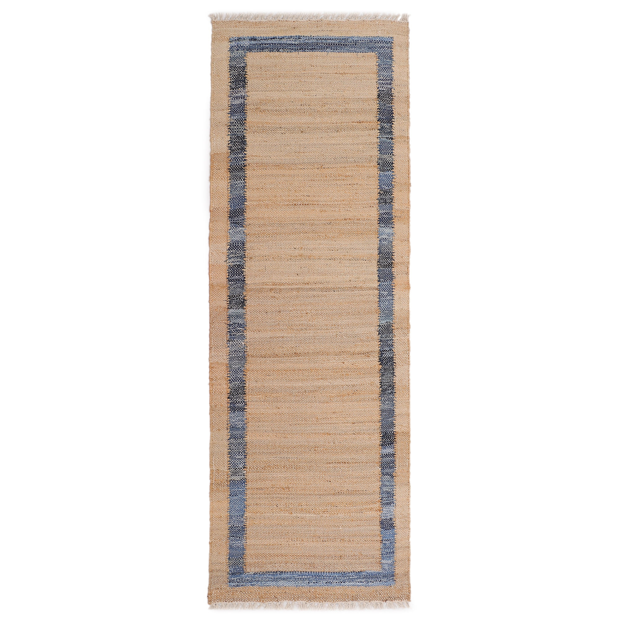 The Pioneer Woman Denim Jute Runner Rug, Natural with Blue Border, 30 x 96 Inches | Walmart (US)