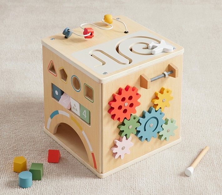 Wooden Busy Cube | Pottery Barn Kids
