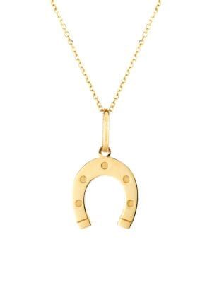 Saks Fifth Avenue 14K Yellow Gold Horseshoe Pendant Necklace on SALE | Saks OFF 5TH | Saks Fifth Avenue OFF 5TH