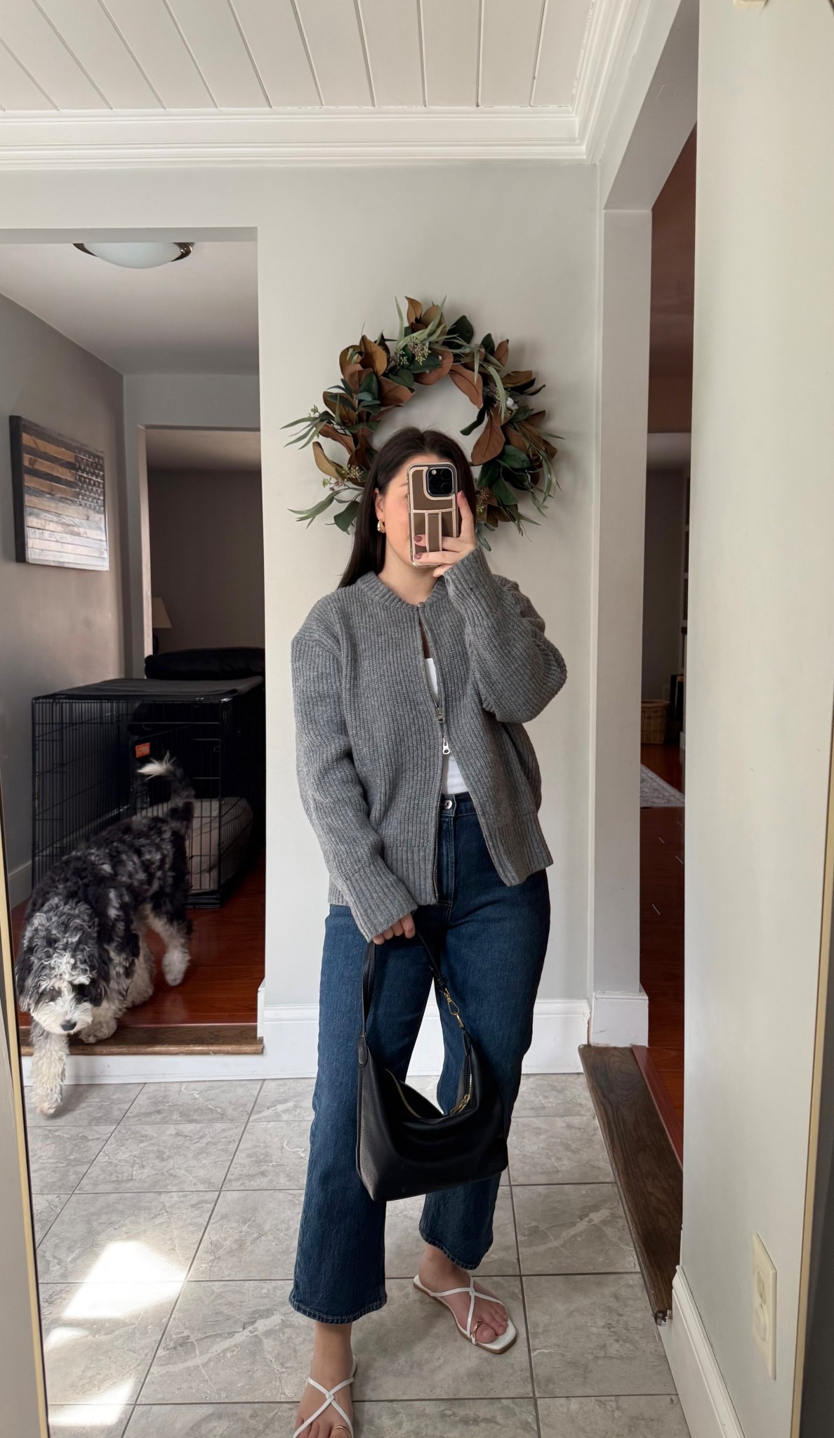 Casual spring outfit
Small sweater, 26 short jeans, sandals are true to size 

Casual outfits, neutral outfits, cropped jeans, petite jeans, mom outfits, petite outfits, cardigans 

#LTKSeasonal #LTKPetite #LTKootd