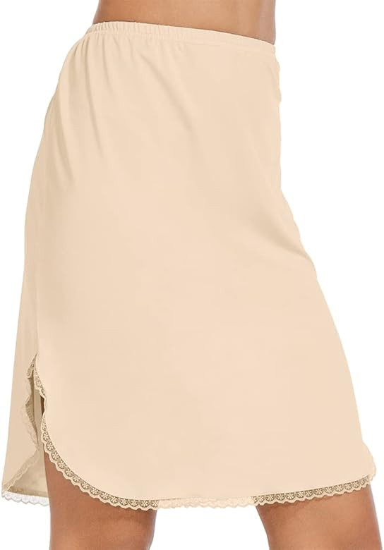 MANCYFIT Half Slips for Women Underskirt Short Mini Skirt with Floral Lace Trim | Amazon (US)