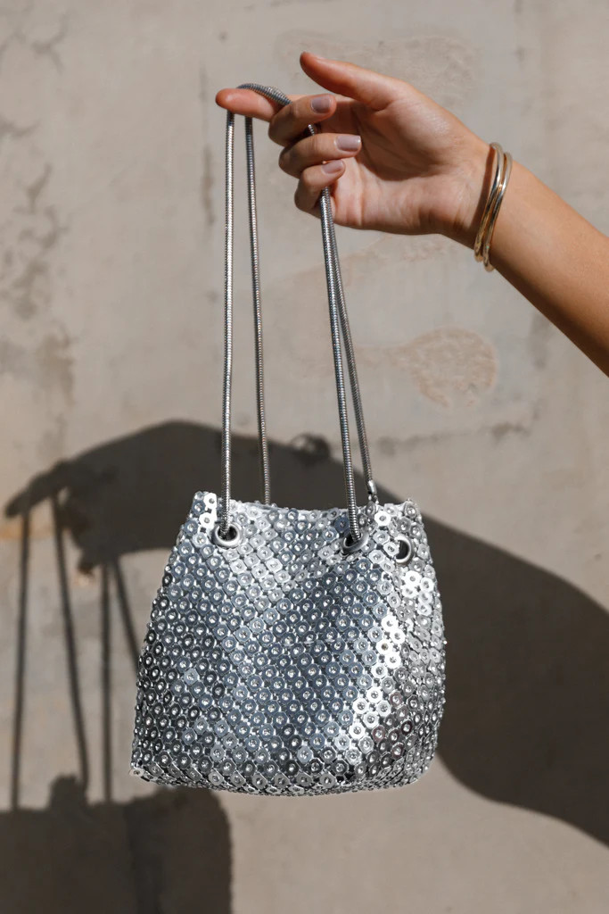 Valentina Embellished Bag - Silver | Petal & Pup (US)