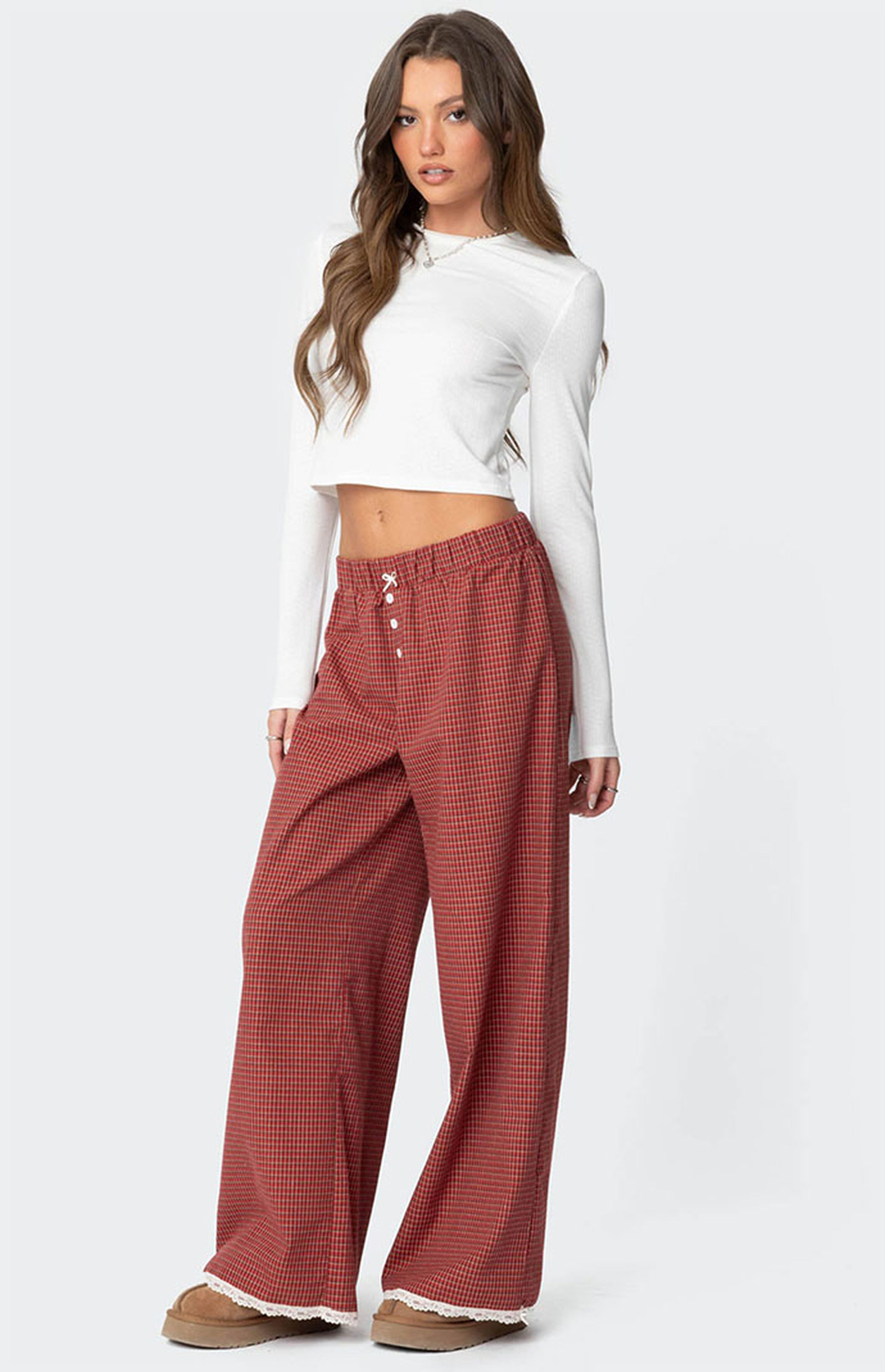Edikted Dakota Plaid Pants | PacSun