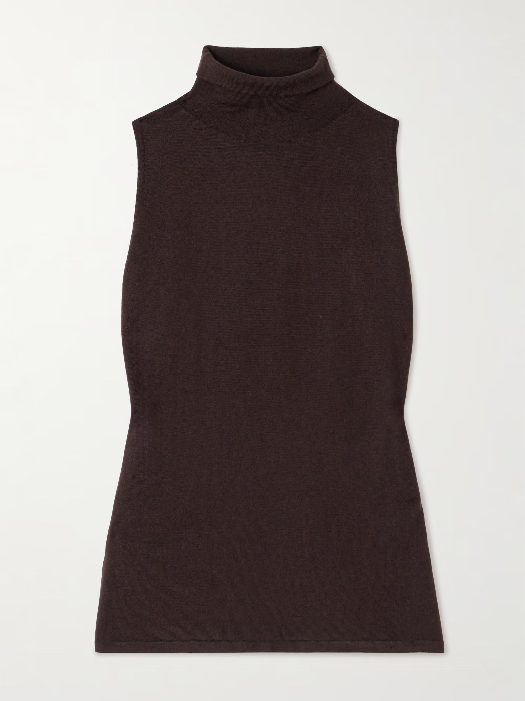 Sleeveless cashmere-blend turtleneck top | NET-A-PORTER (US)