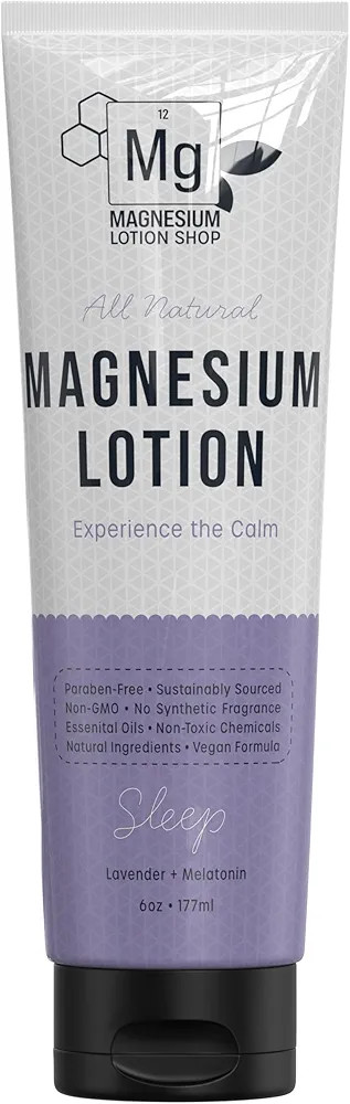Lavender + Melatonin Magnesium Lotion | 250 mg Magnesium and 3 mg Melatonin per Teaspoon | Melato... | Amazon (US)