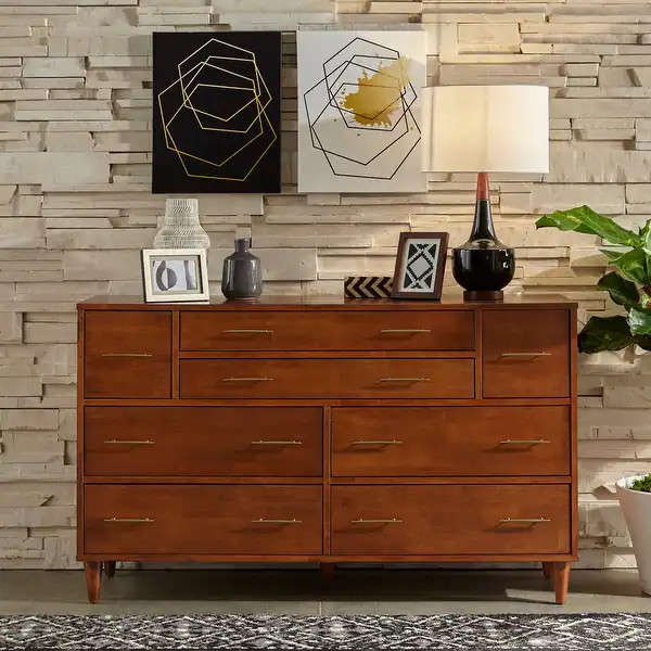 Lifestorey Ana 8-Drawer Mid-Century Modern Dresser - White | Bed Bath & Beyond