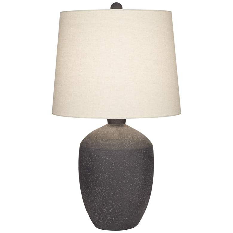 360 Lighting Kyle 24" Rustic Textured Charcoal  Finish Table Lamp - #569X8 | Lamps Plus | Lamps Plus