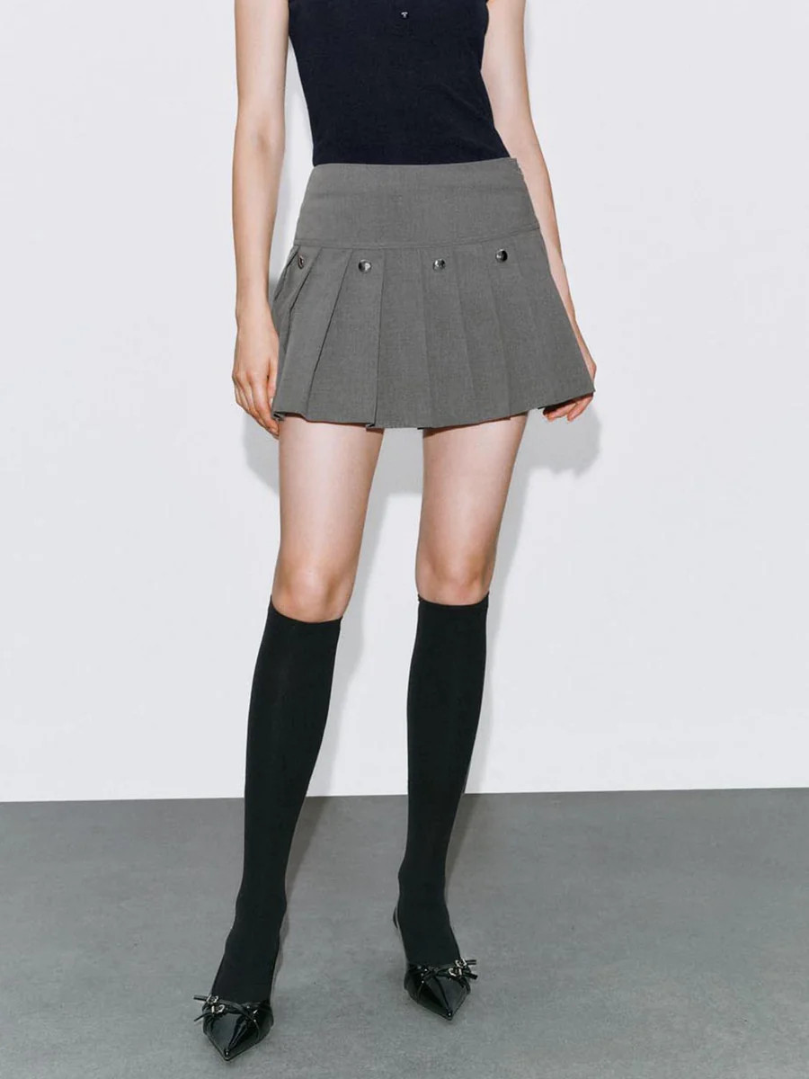 Pleated A-Line Mini Skirts | Urban Revivo
