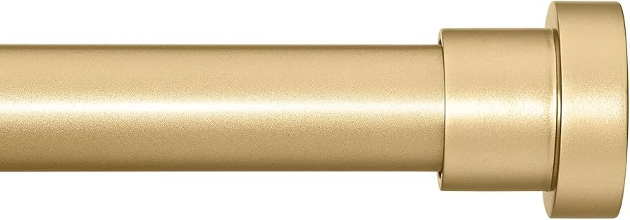Briofox Gold Curtain Rods for Windows 72 to 144 Inch, 1 Inch Heavy Duty Adjustable Curtain Rod With  | Amazon (US)
